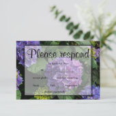 アジサイ青紫フローラ花園RSVP 出欠カード (スタンド正面)