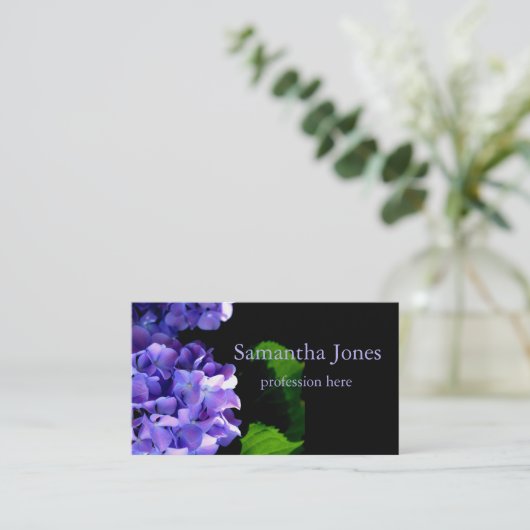 アジサイ青花フローラ 名刺 (スタンド正面)