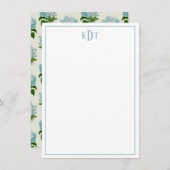 アジサイ静止したNotecard ノートカード (正面/裏面)