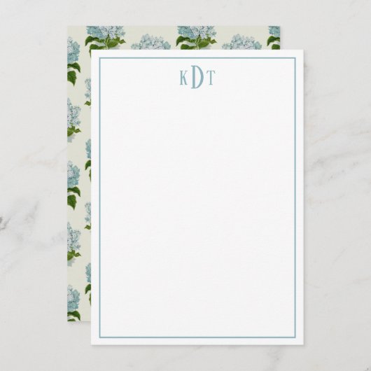 アジサイ静止したNotecard ノートカード (正面/裏面)