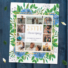 アジサイ25周年記念カスタム写真コラージュ フリースブランケット