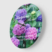 アジサイ4511時計 – まカスタマイズたはパーソナライズ ラージ壁時計 (傾斜)