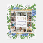 アジサイ50周年記念カスタム写真コラージュ フリースブランケット (正面)