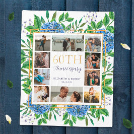 アジサイ60周年記念カスタム写真コラージュ フリースブランケット