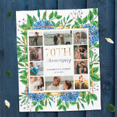 アジサイ70周年記念カスタム写真コラージュ フリースブランケット