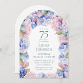 アジサイ75th誕生日パーティー 招待状 (正面/裏面)