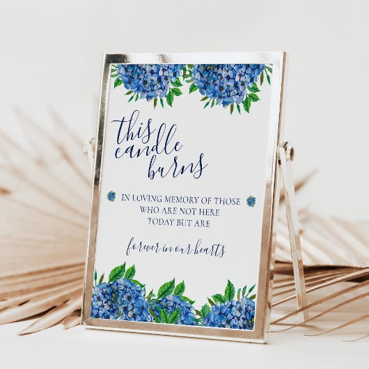 アジサイ このキャンドルは愛する記憶に捧げて 燃えています サイン
