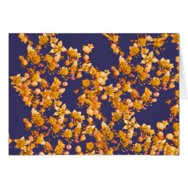 アジサイ・オレンジとネイビー