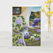 アジサイ カード (黄色い花)
