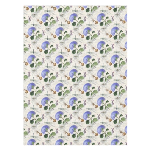 アジサイ・コラージュ テーブルクロス (正面)