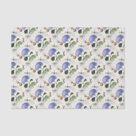 アジサイ・コラージュ 薄葉紙 (正面)