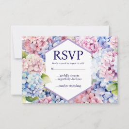 アジサイ スプリング フラワーズ RSVP カード