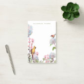 アジサイ&ソンバード自然恋人パーソナライズされた ポストイット (オフィス)