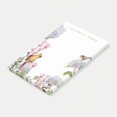 アジサイ&ソンバード自然恋人パーソナライズされた ポストイット (アングル)