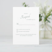 アジサイ ダークセージ 結婚式 RSVP (スタンド正面)