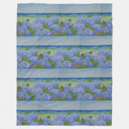 アジサイ・バイ・ザ・シー フリースブランケット