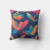 アジサイ・パステルカラフルパタパーソナライズされたーン クッション (裏面)