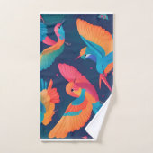 アジサイ・パステルカラフルパタパーソナライズされたーン バスタオルセット (ハンドタオル)