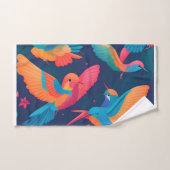 アジサイ・パステルカラフルパタパーソナライズされたーン バスタオルセット (ハンドタオル)