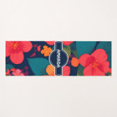 アジサイ・パステルカラフルパタパーソナライズされたーン ヨガマット (正面(横))