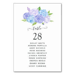 アジサイ・ブルーとライトラベンダー結婚ズ テーブルナンバー