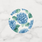 アジサイ ブルース フローラル 水彩 植物画 花 コンフェッティ (スモール正面)