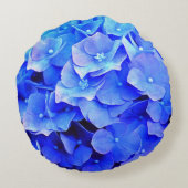 アジサイ・ブルース ラウンドクッション (裏面)