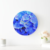 アジサイ・ブルース ラージ壁時計 (ホーム)