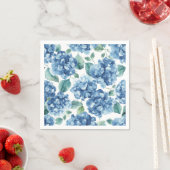 アジサイ ブルース | 水彩の花の模様 スタンダードカクテルナプキン (インサイチュ)