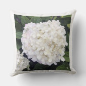 アジサイ – ホワイト&パープル赤面-装飾用クッション クッション (裏面)