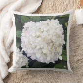 アジサイ – ホワイト&パープル赤面-装飾用クッション クッション (ブランケット)