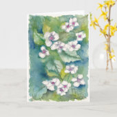 アジサイ·マザーズ·デイ·ウォーターカラー·カード  カード (黄色い花)