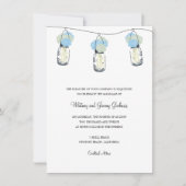 アジサイ&メイソンジャールウェディングレセプション 招待状 (正面)