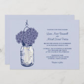 アジサイ&メイソンジャー結婚式招待状 招待状 (正面/裏面)