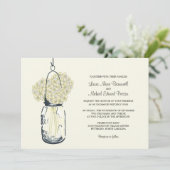 アジサイ&メイソンジャー結婚式招待状 招待状 (スタンド正面)