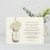 アジサイ&メイソンジャー結婚式招待状 招待状 (スタンド正面)