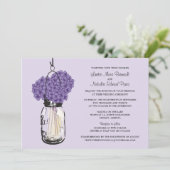 アジサイ&メイソンジャー結婚式招待状 招待状 (スタンド正面)