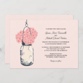 アジサイ&メイソンジャー結婚式招待状 招待状 (正面/裏面)