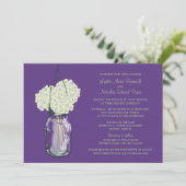 アジサイ & メイソンジャー 結婚式の招待状 招待状 (スタンド正面)