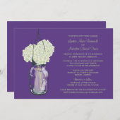 アジサイ & メイソンジャー 結婚式の招待状 招待状 (正面/裏面)