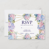アジサイ メニュー選択 RSVP 返信ハガキ (正面)