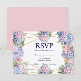 アジサイ メニュー選択 RSVP 返信ハガキ
