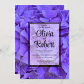 アジサイ・ラベンダー薄紫 招待状 (正面/裏面)