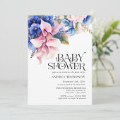 アジサイ |リリーフローラ |水彩赤ちゃんシャワー 招待状 (スタンド正面)