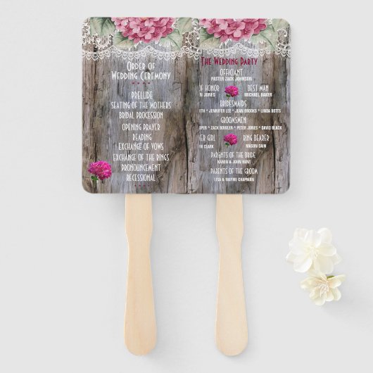 アジサイ・レース&バーンウッド結婚ズ・ハンドファン ハンドファン (正面&裏面)