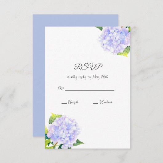 アジサイ 出欠カード (正面/裏面)