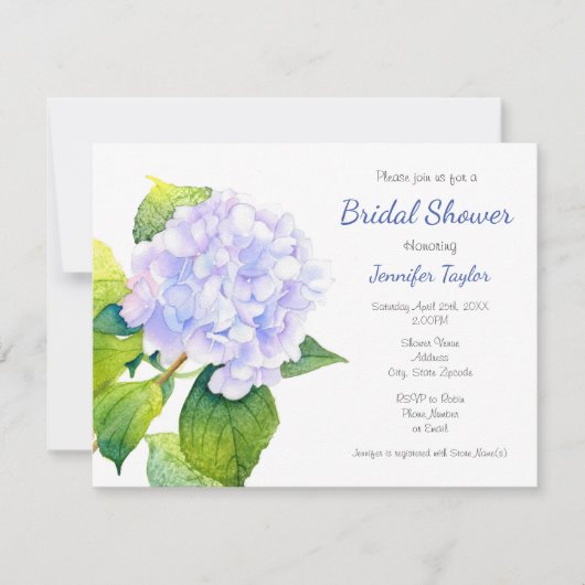 アジサイ 招待状 (正面)