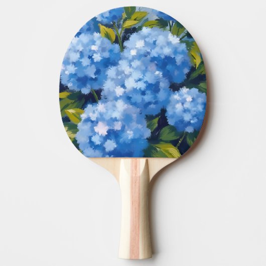 アジサイ 水彩 花 卓球ラケット (正面)