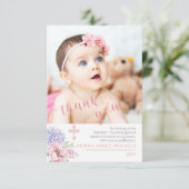 アジサイ |牡丹開花バプテスマ写真ありがとう サンキューカード (スタンド正面)