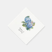 アジサイ 花 フローラ 花屋 愛好家 水彩画 スタンダードカクテルナプキン (角)